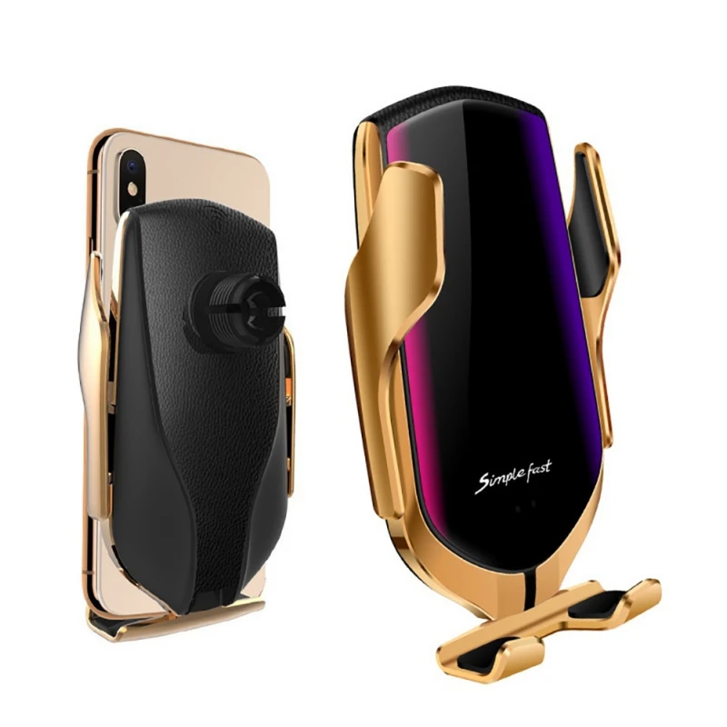 

Universal 360 Degree Rotation Auto Clamping Air Vent Phone Holder Charging Wireless Car Charger Mount