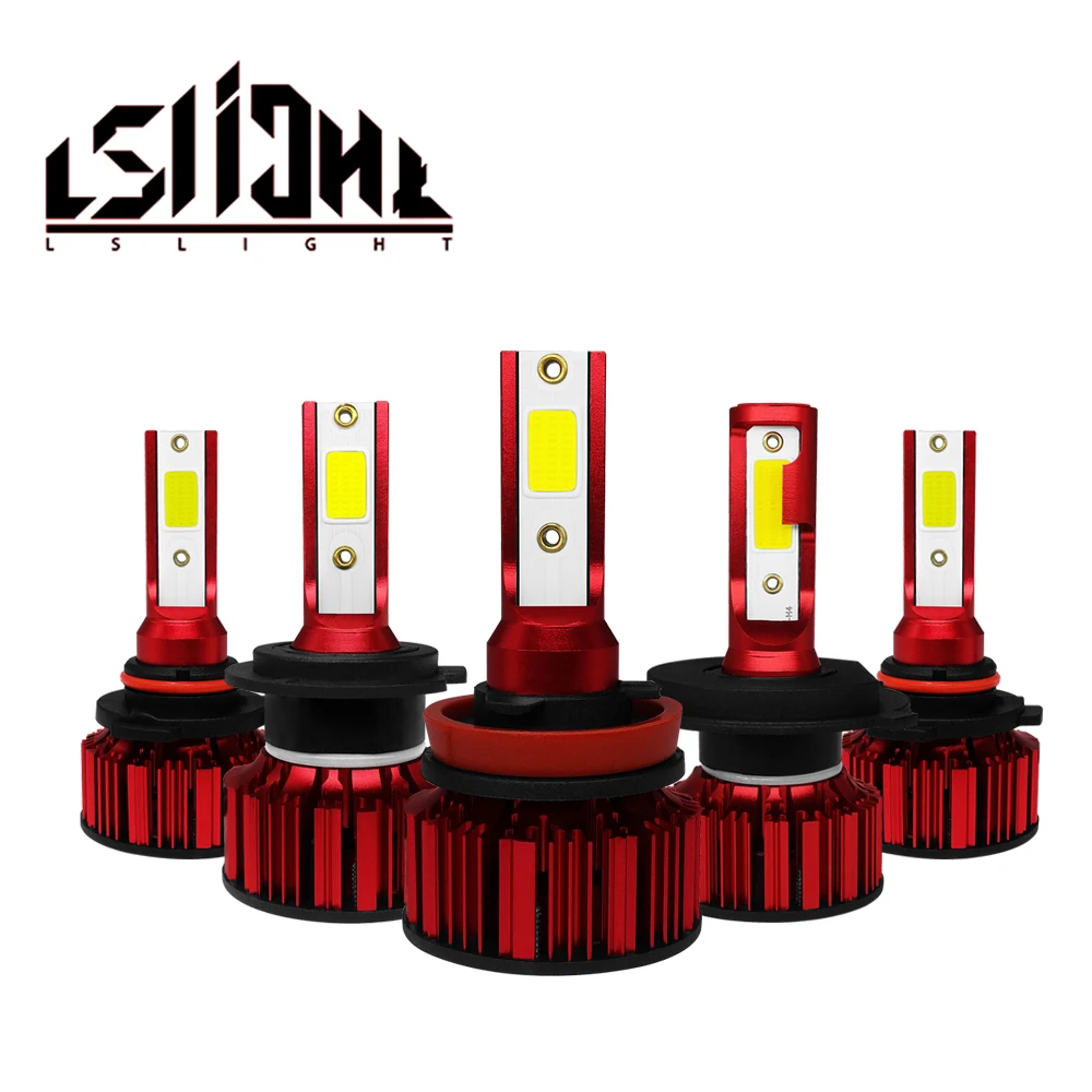 LSlight Автомобильные светодиодные лампы H4 H7 9005 HB3 9006 HB4 led H8 H9 H11 12 В 8000лм фары авто