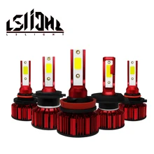 LSlight led auto h4 h7 9005 9006 h8 h11 hb3 hb4 turbo del faro della lampada 6000 k 55 w 12 v 16000lm fari lampadina auto lampada led carro