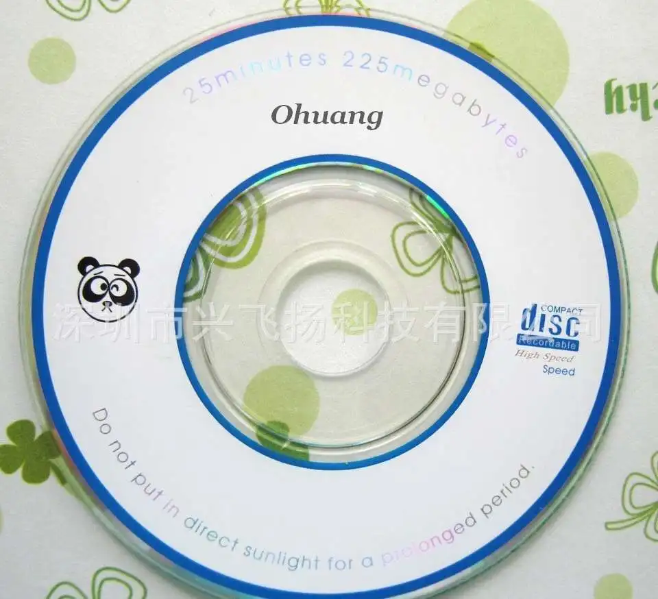 10 дисков менее 0.3% скорость дефекта 225 МБ 8 см класс А мини пустой Печатный записываемый CD-R диск