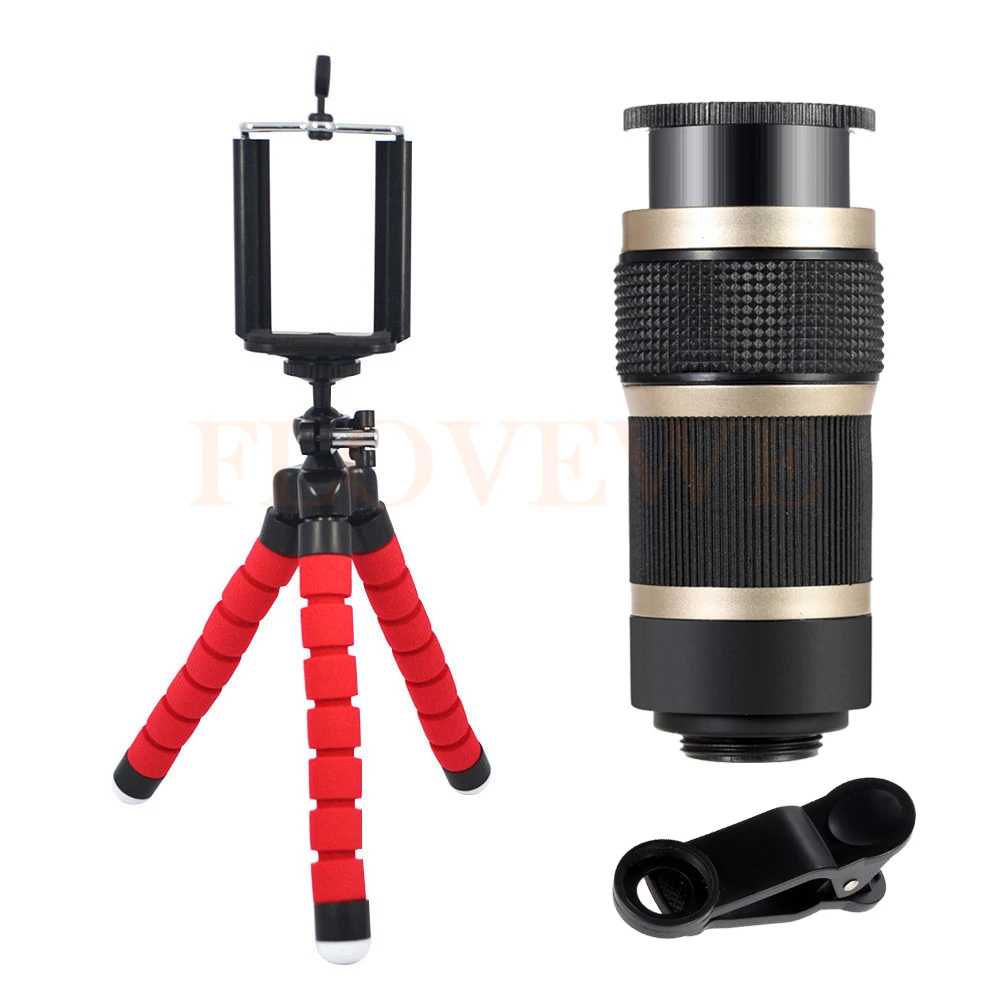 Mobile Phone Camera Lens Universal 8X Zoom Telephoto Lentes Telescopic lenses For iPhone 4 5 5S SE 6 6S 7 Plus Mini Tripod Clips