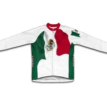Флаг Мексики Для мужчин зимние Велосипеды костюм для велоспорта из шерсти велосипед Костюмы зимний термо велосипедный Костюмы Ropa Ciclismo