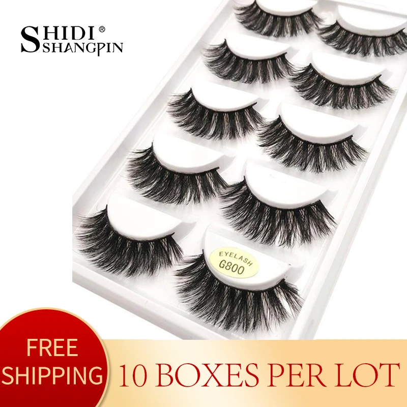 

50 pairs false eyelashes natural long lashes fluffy 3d mink lashes make up mink eyelashes fake eyelash extension faux cils G800