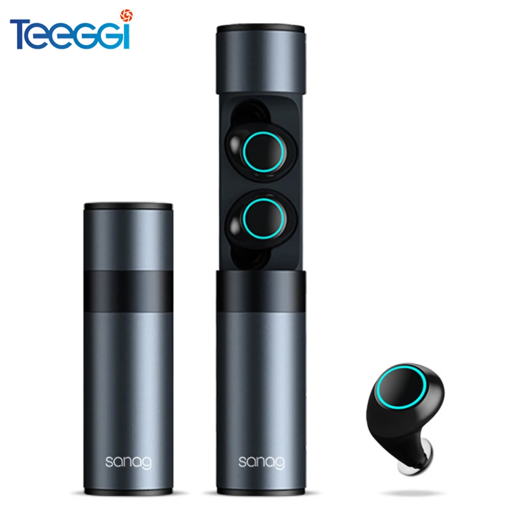 

Teeggi Bluetooth 5.0 Wireless Earphone Waterproof IPX7 Hi-FI With Charging Case Touch Key Stereo Sport Noise Canceling Earphones