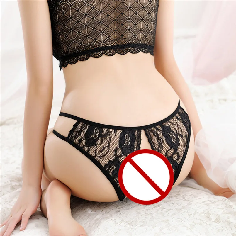 

2019 Cuerdas Bajo Negro Desous Sexy Panties Slip Women Sexy Majtki Koronkowe Bow Dessous Slips Tongs G-Strings Underwear Briefs