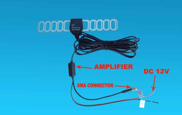 5 метров Авто DVB-T2 DVB-T ISDB-T Цифровое ТВ антенна с SMA разъемом антенна для автомобиля dvd-плеер цифровой ТВ коробка