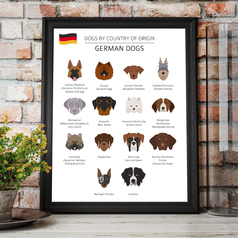German Dog Breeds Prints Home Decoration