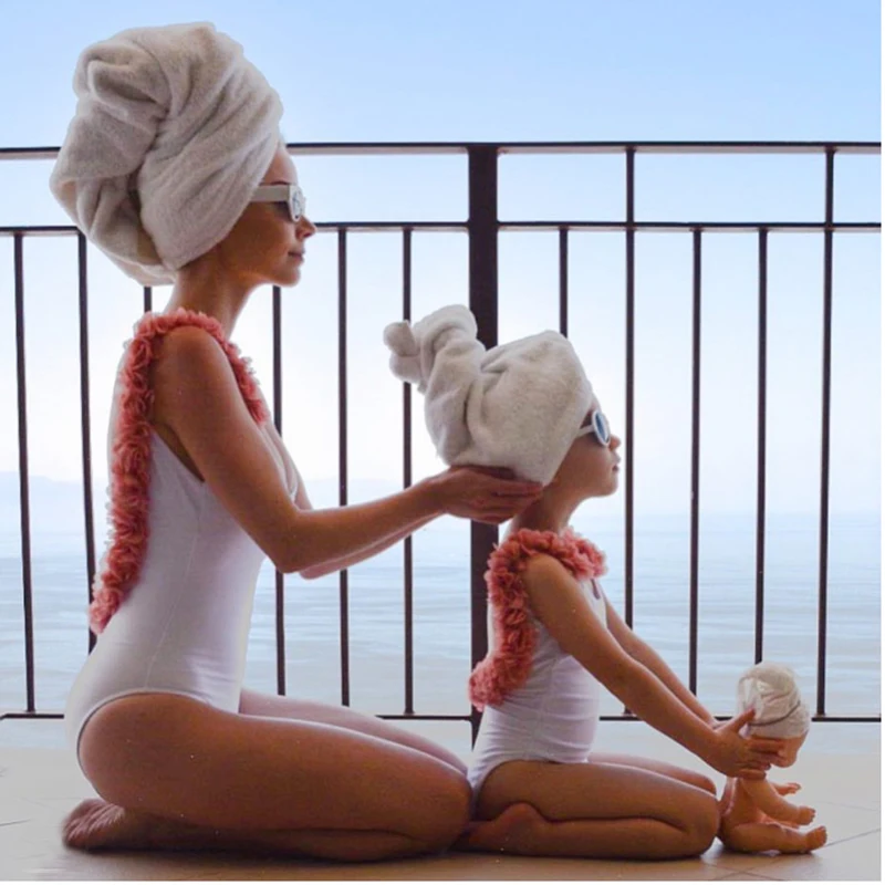 

mommy and me clothes Bohemian Floral swimwear Family Matching Clothes Chic Family Look One Piece Swimsuit 3D Flower Beachwear