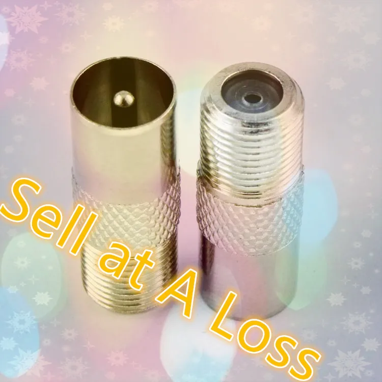 

2pcs YT68 F Female to RF Male Inch RF Coax Connector TV Antenna Connector Russia