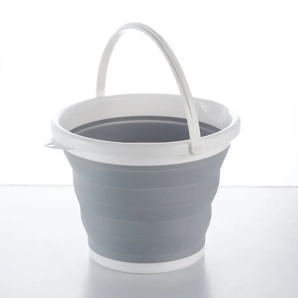 

10L Bucket for Fishing Promotion Folding Bucket Car Wash Outdoor Thick Silicone Fishing Supplies Camping Portable