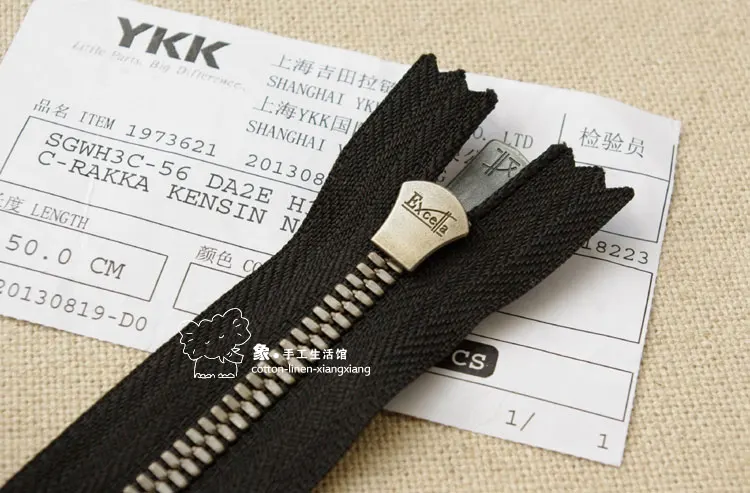 DIY кошельки ручной работы аксессуары для обуви 5 # YKK старинная серебряная молния