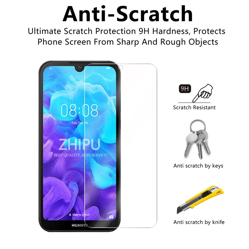 Закаленное стекло для Huawei Y5 2 шт. защита экрана 2.5D 9H Премиум 2019 защитная