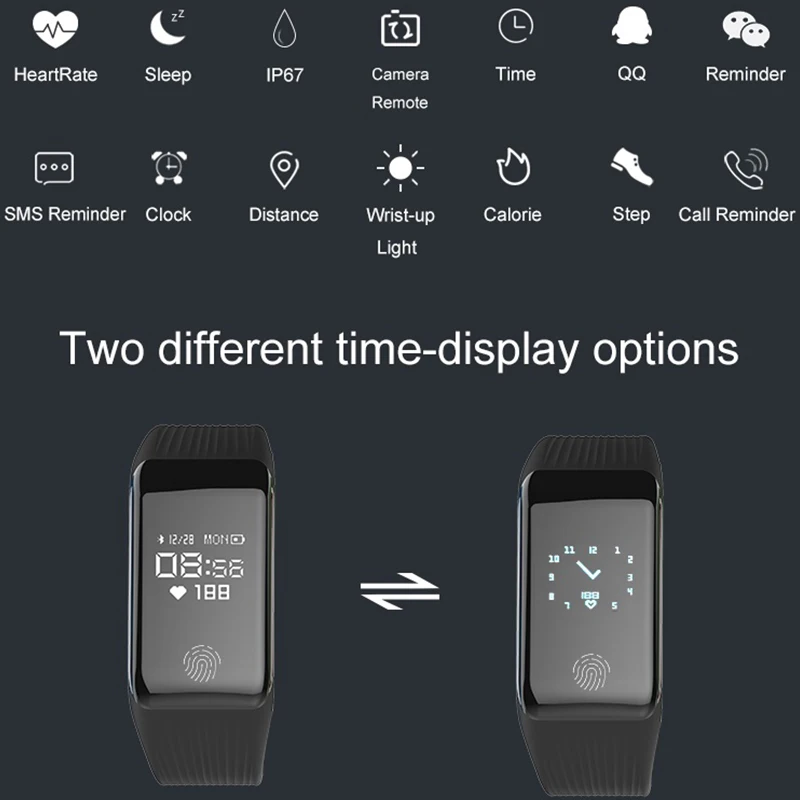 B3 Смарт-часы сердечного ритма Фитнес трекер Smartband Водонепроницаемый Смарт браслет умный Браслет Смарт-часы Для мужчин pk mi Группа