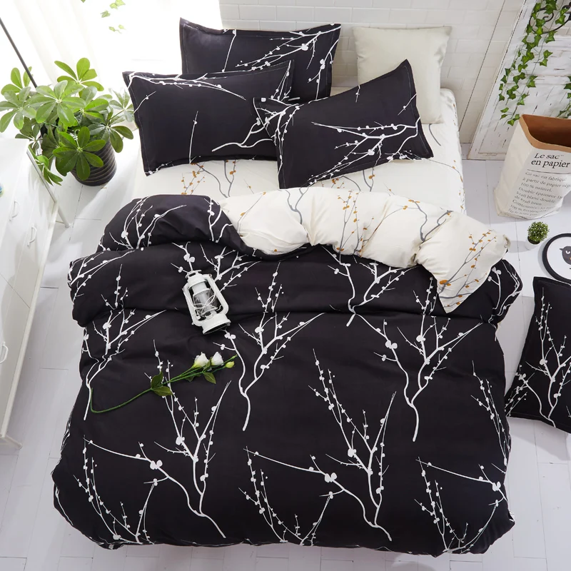 Home Textile 5size bedding set summer duvet cover set Pastoral flat sheet flower home decor duvet cover sunny mood bed linen set