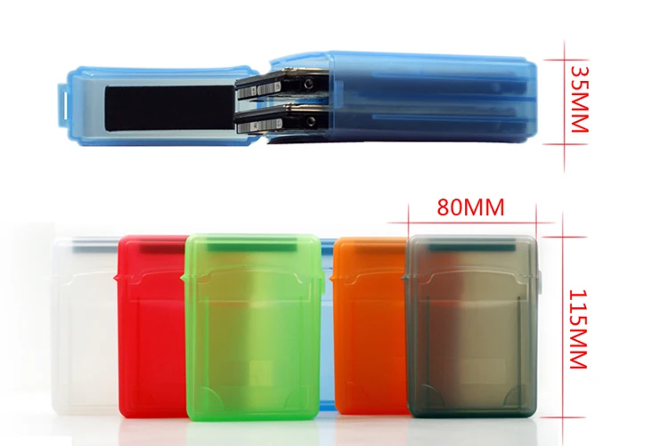 1xPC for 2 HDD 2.5 Plastic 2.5 inch Hard Disk Drive HDD Storage Box Protection Case 1xPC for 2 HDD 2.5 Plastic 2.5 inch Hard Disk Drive HDD Storage Box Protection Case