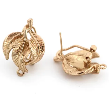 

Earrings Post Clip Back Leaf Base Earrings Hanging Connector Linkers For DIY Fashion Indian African Earrings Jewelry Accessories
