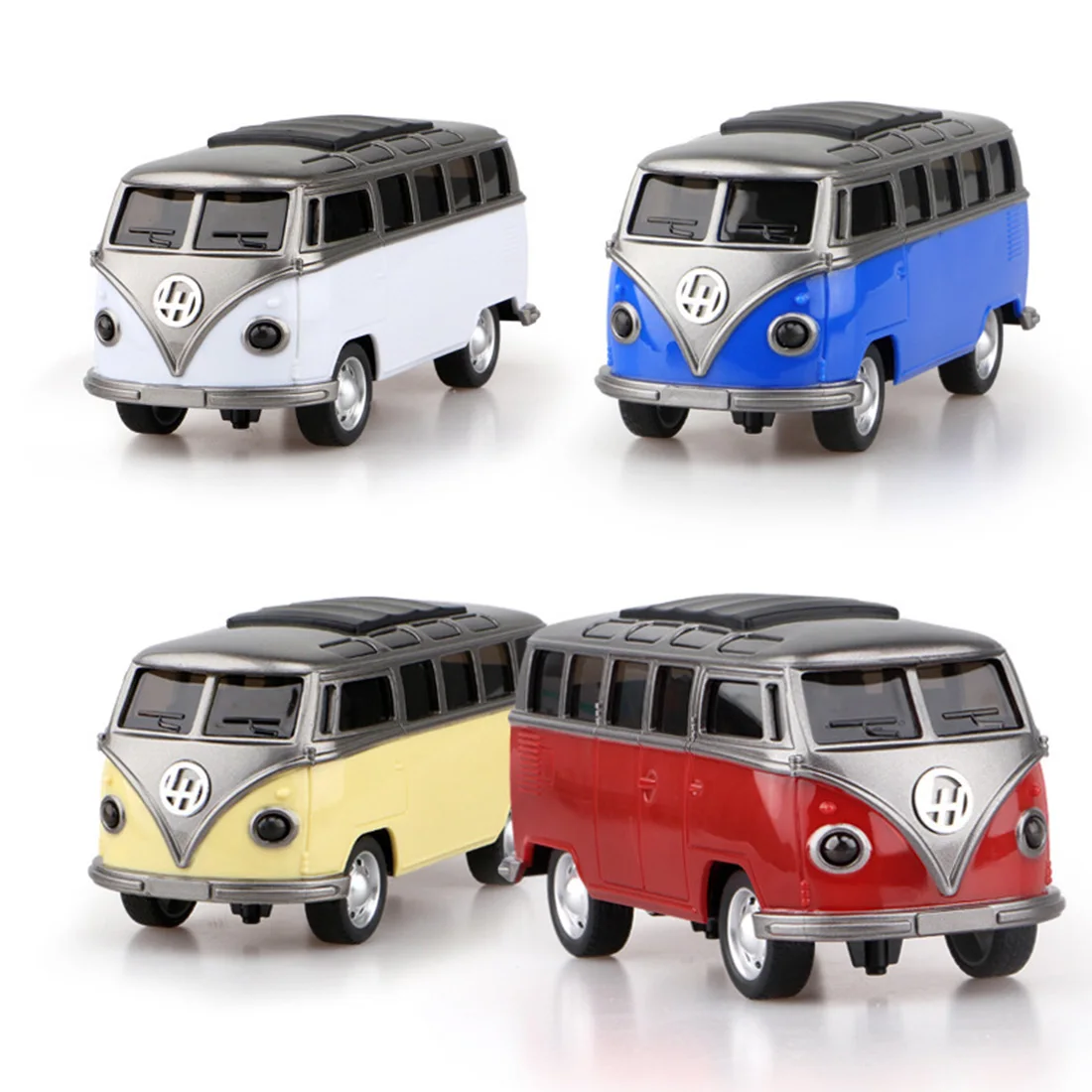 

UTOYSLAND Mini Alloy Music Bus Taxi Inertia Car Vehicle Model Children Educational Toys Little Bus Model Buses For Kids Gift Toy