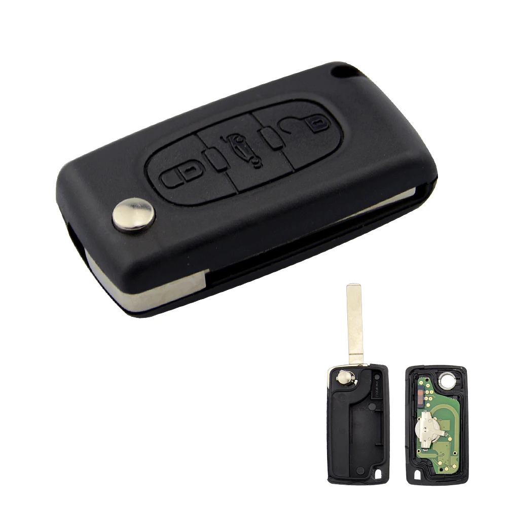 OkeyTech CE0523 3 кнопки складной 433 МГц ID46 PCF7941 чип для Peugeot Citroen VA2 без паза разрезание