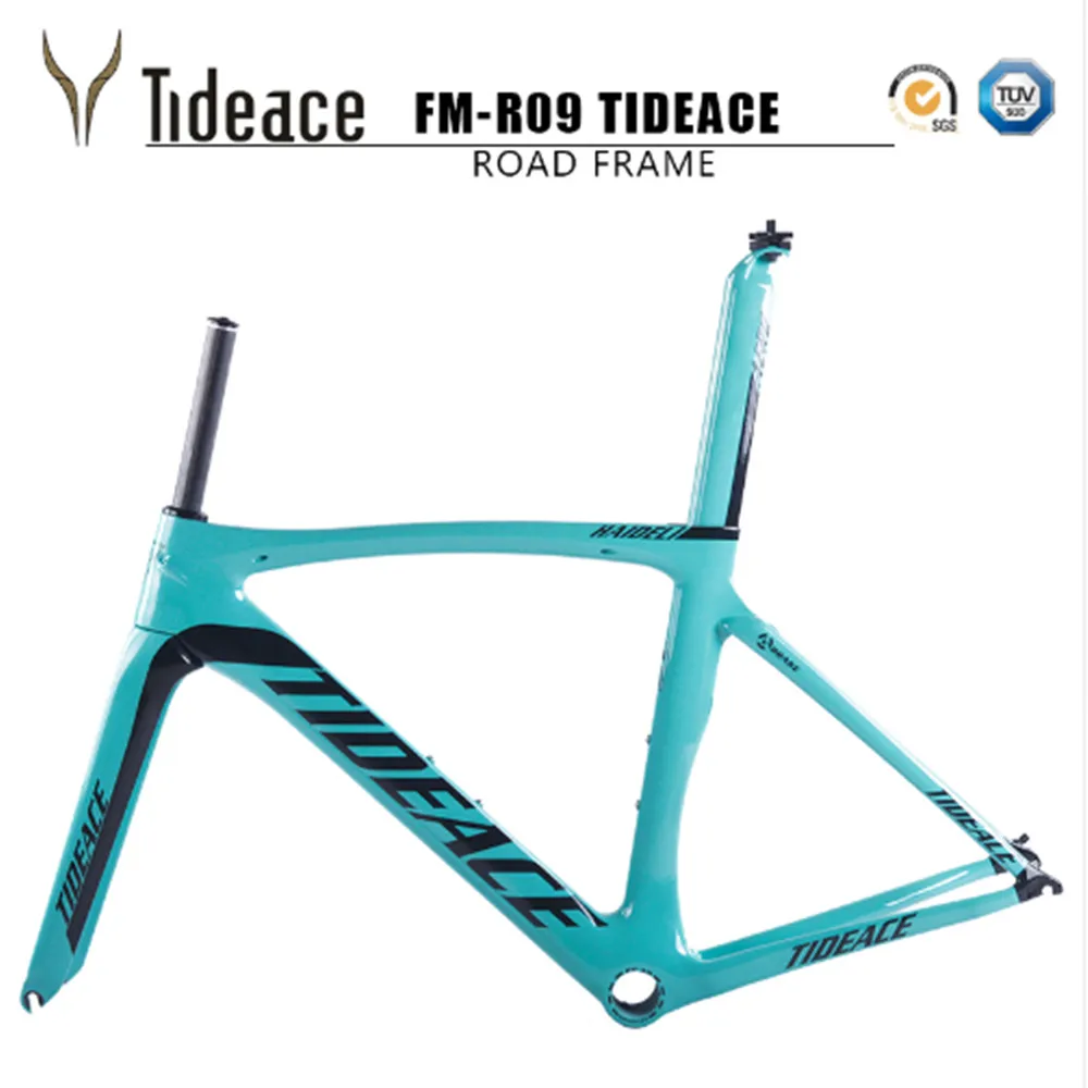 Discount 2017 Tideace carbon bike frame 700C bicycle carbon road frameset with fork and PF30BB accessories V brake chinese carbon frames 1