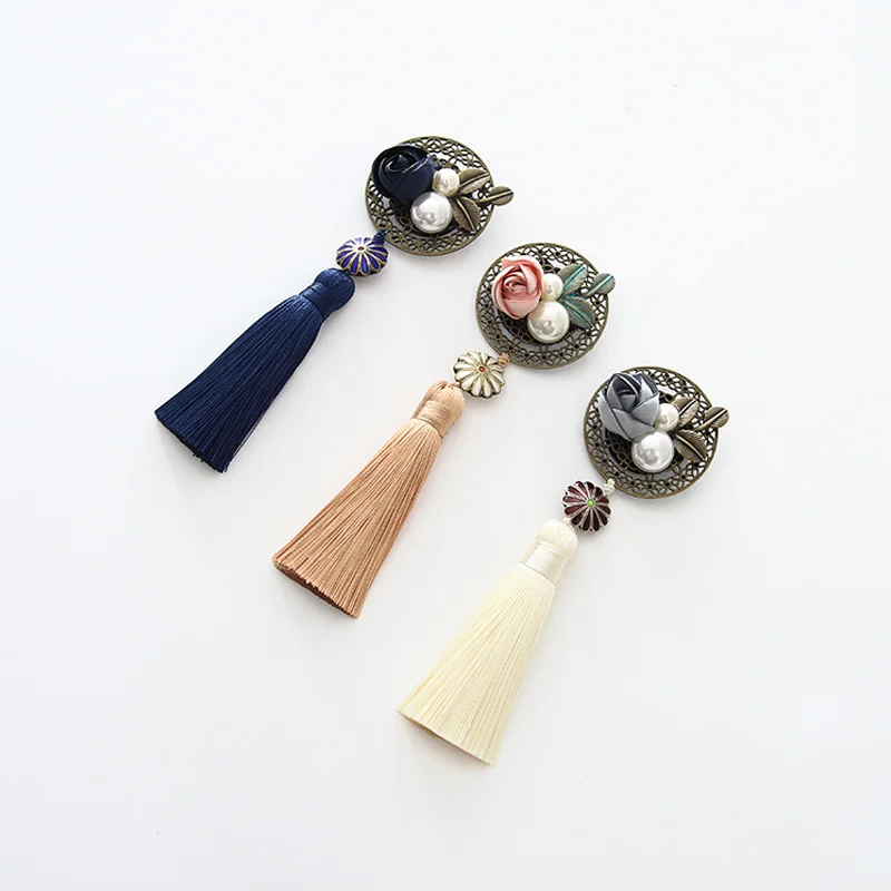 Китайский стиль с cheongsam Hanfu Роза cloisonne ретро брошь с подвесками разбивая кулон аксессуары