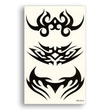Totem Tribal Preto Adesivos de Transferência de Água tatuagem temporária Falso À Prova D' Água brilho Sexy maquiagem Body Art coisas Legais Dos Homens Das Mulheres(China)