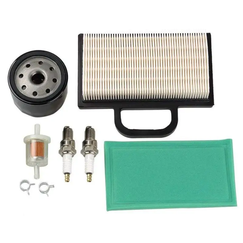 

Spark plugs Air filter kit Fuel filter Hose clamps For Briggs & Stratton Intek Lawn Mower Useful Durable