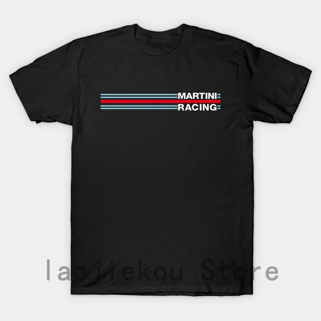 

100% cotton Funny men T shirt Women Fashion tshirt Martini Racing (stripe) T-Shirt Unisex cool white and black shirts