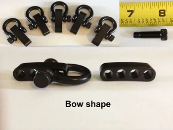 

10 Pcs/ Lot Black Bow Adjustable Shackle Buckle for Paracord Bracelet Stainless Steel Shackles With Round Pin Free ePacket Ship