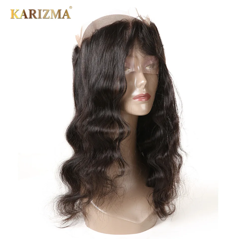 Karizma Body Wave Pre Plucked 360 Lace Frontal Closure With Baby Hair 100% Remy Human Hair Weave Natural Black Color 10-18inch body-wave : image Karizma Body Wave Pre Plucked 360 Lace Frontal Closure With Baby Hair 100% Remy Human Hair Weave Natural Black Color 10-18inch body-wave