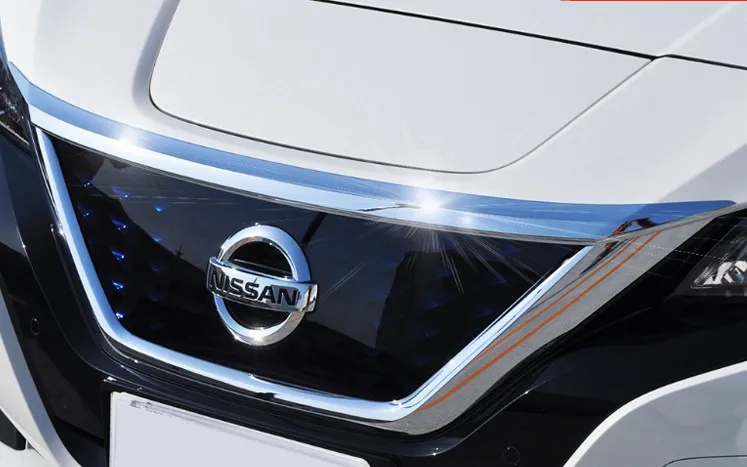 1 шт. ABS Chrome аксессуары подходят для Nissan Leaf ZE1 двигатель капюшоне гвардии