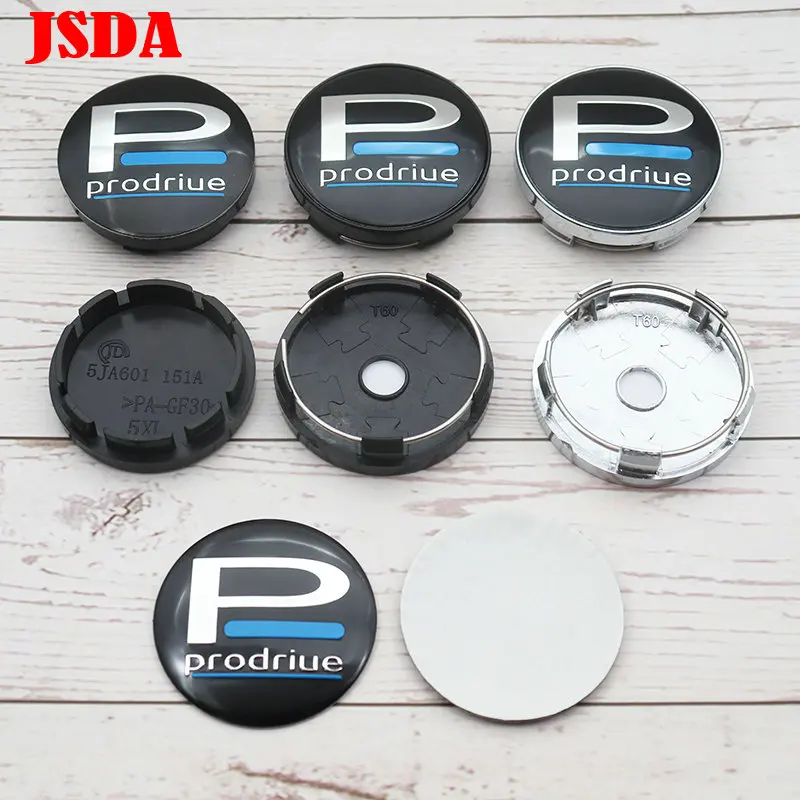

4pcs 56mm 60mm P Prodriue logo car emblem Wheel Center Hub Cap auto Rim refit dust-proof badge covers sticker
