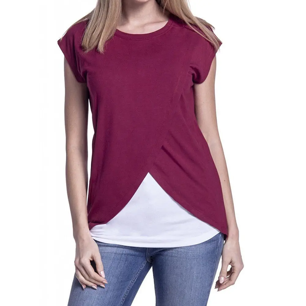 2018 New Summer Women Pregnant Maternity Nursing T Shirts Breastfeeding clothing for pregnant women Short Sleeve Tops Shirt Tee