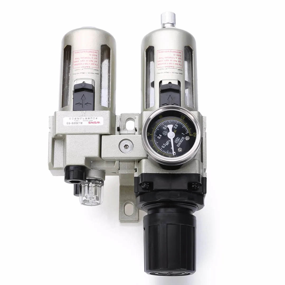 Mayitr Air Compressor Oil Lubricator Water & Oil Separator Trap Filter Air Compressor Regulator + Pressor Gauge Mayitr Air Compressor Oil Lubricator Water & Oil Separator Trap Filter Air Compressor Regulator + Pressor Gauge