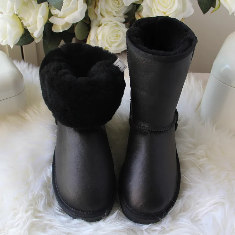 metal As sand De grey Caliente Nieve Invierno La Chocolate 100 chestnut Mujeres metal Cuero Natural Para Piel metal black Grey Australia chocolate Pic Lana Mujer Clásico Grey Oveja Black Botas Genuino zqHwwCg