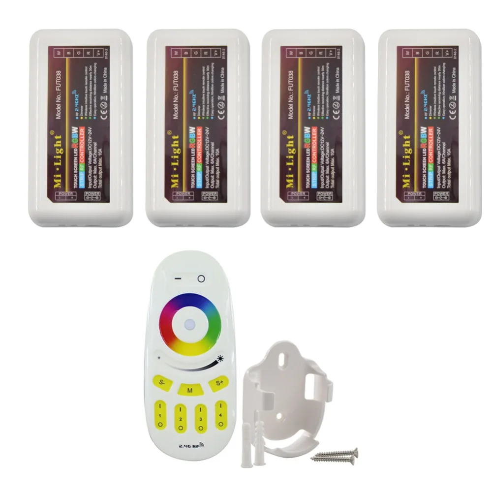 

Mi Light Led Controller DC5V WiFi Box1 +RF Touch Remote+ 2.4G Wireless 4 Zone RGB RGBW single color Control box for LED Strip
