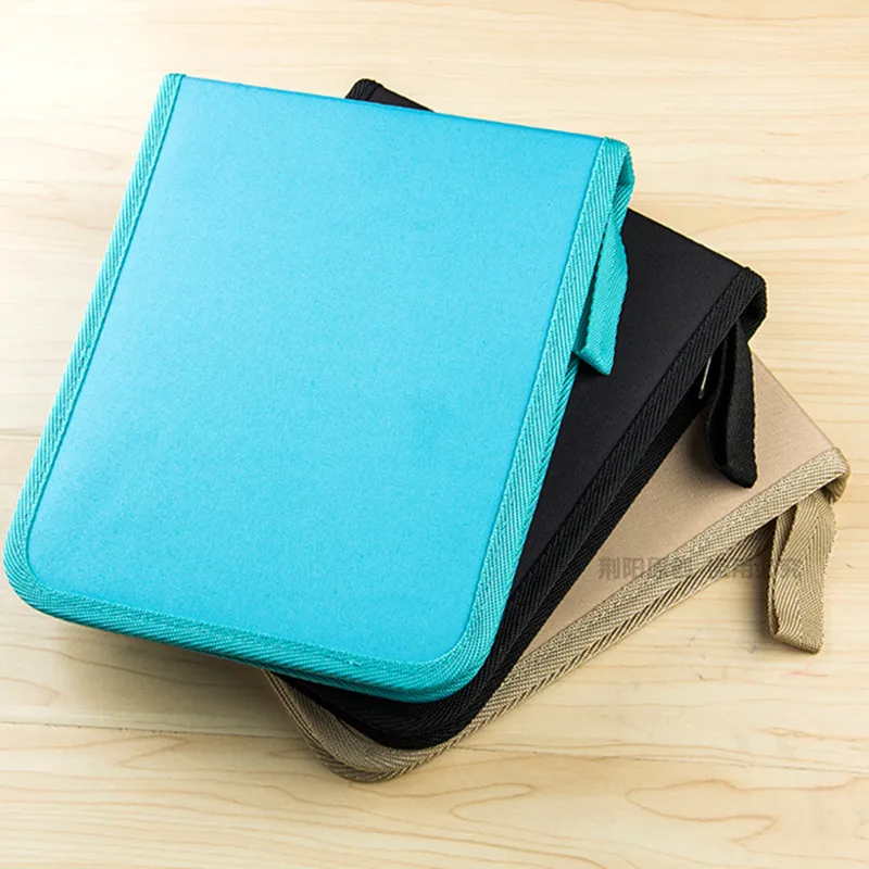 36/48/72 Holes Folded Canvas School Pencils Case Professional Colored Pencil Bag Case Portable Zipp