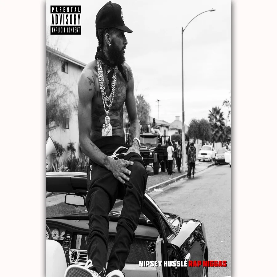 

MQ3639 Hot Rap Music Stars Niggas Nipsey Hussle Album New Art Poster Silk Light Canvas Home Bedroom Decor Wall Picture Printing