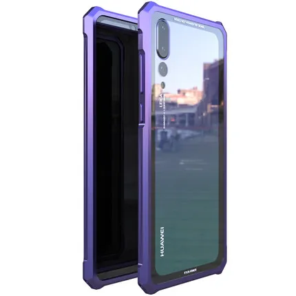 

High-end ultra-thin metal frame Tempered glass mirror shell For Huawei P20 case. P20 PRO cover. P20 LITE/nova3e case cover