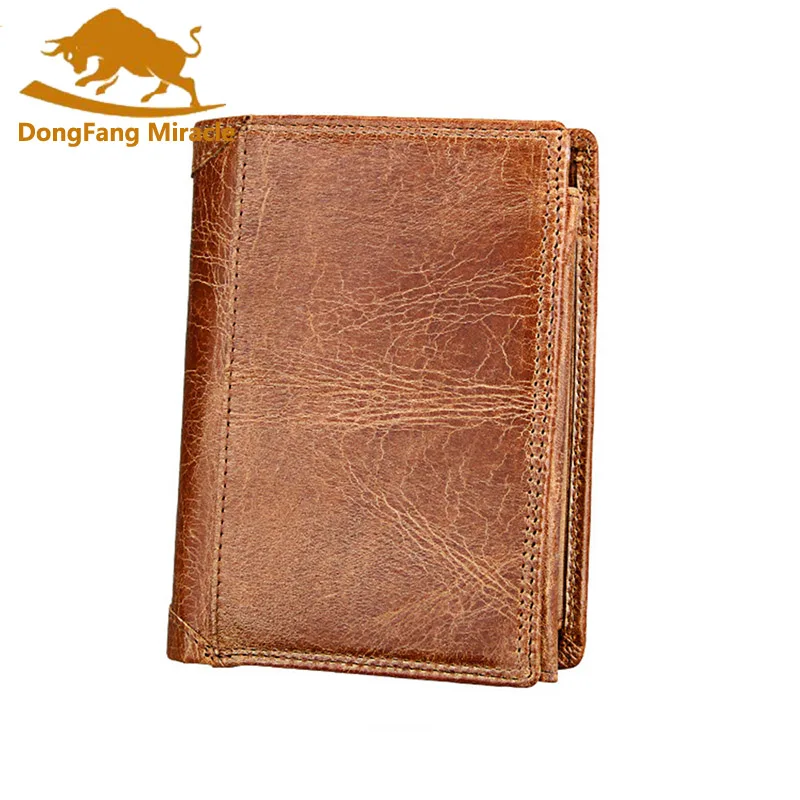

Genuine Leather Wallet Vintage Fashion Short Purse Wallet Male Clutch multifunction Men Business Male Wallet Coin Pocket RFID