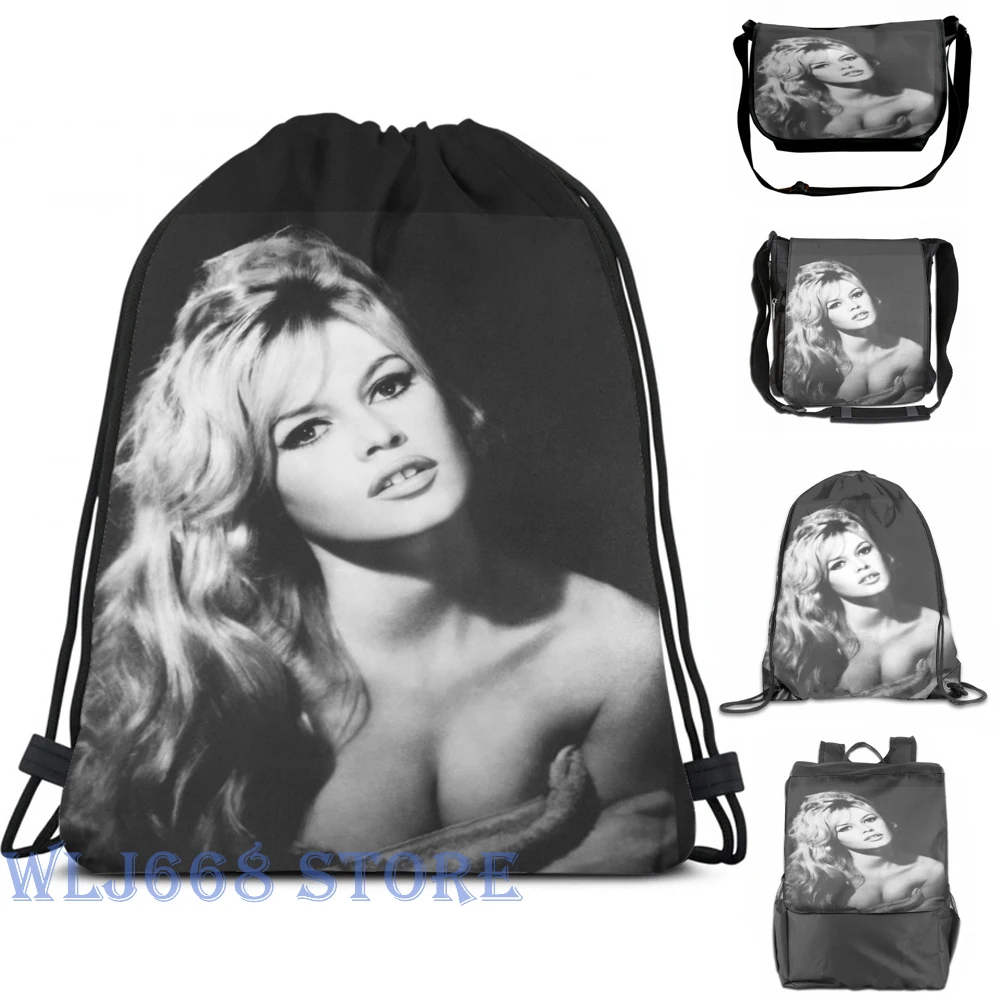 

Funny graphic print shoulder Bags women Brigitte Bardot Single shoulder backpack travel for men Gym Bag