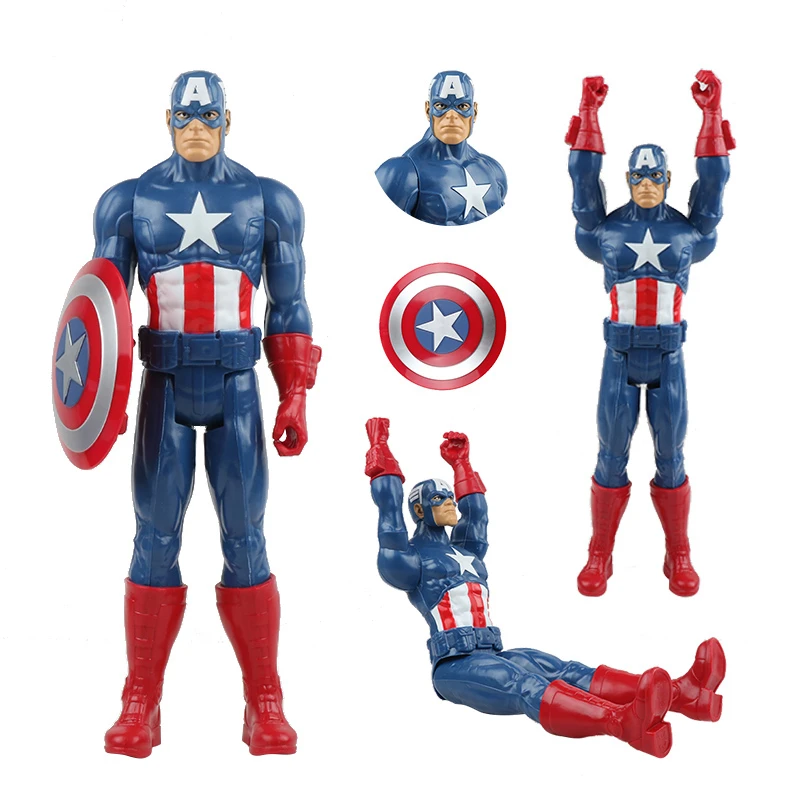 Игрушки Marvel мстители 30 см танос халкбастер Человек паук Железный человек Капитан