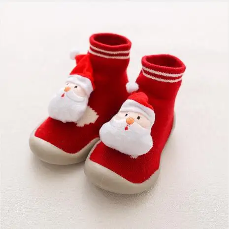 Новые детские носки рождественские детские носки с героями мультфильмов осенне-зимние теплые детские носки с резиновой подошвой - Цвет: 9