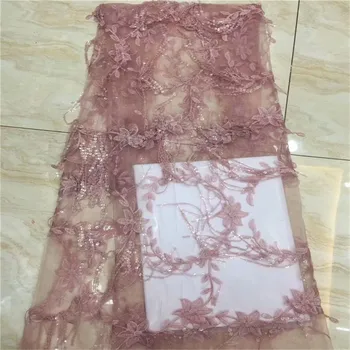 

sequin fabric 450*135CM african sequin Tassels onion lace fabric for sewing high quality african tulle lace fabric with sequins