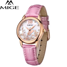 2017 Hot Sale Top Fashion Ladies Watch Casual Pink Blue White Leather Popular Quartz Female Clock Waterproof Women Wristwatches