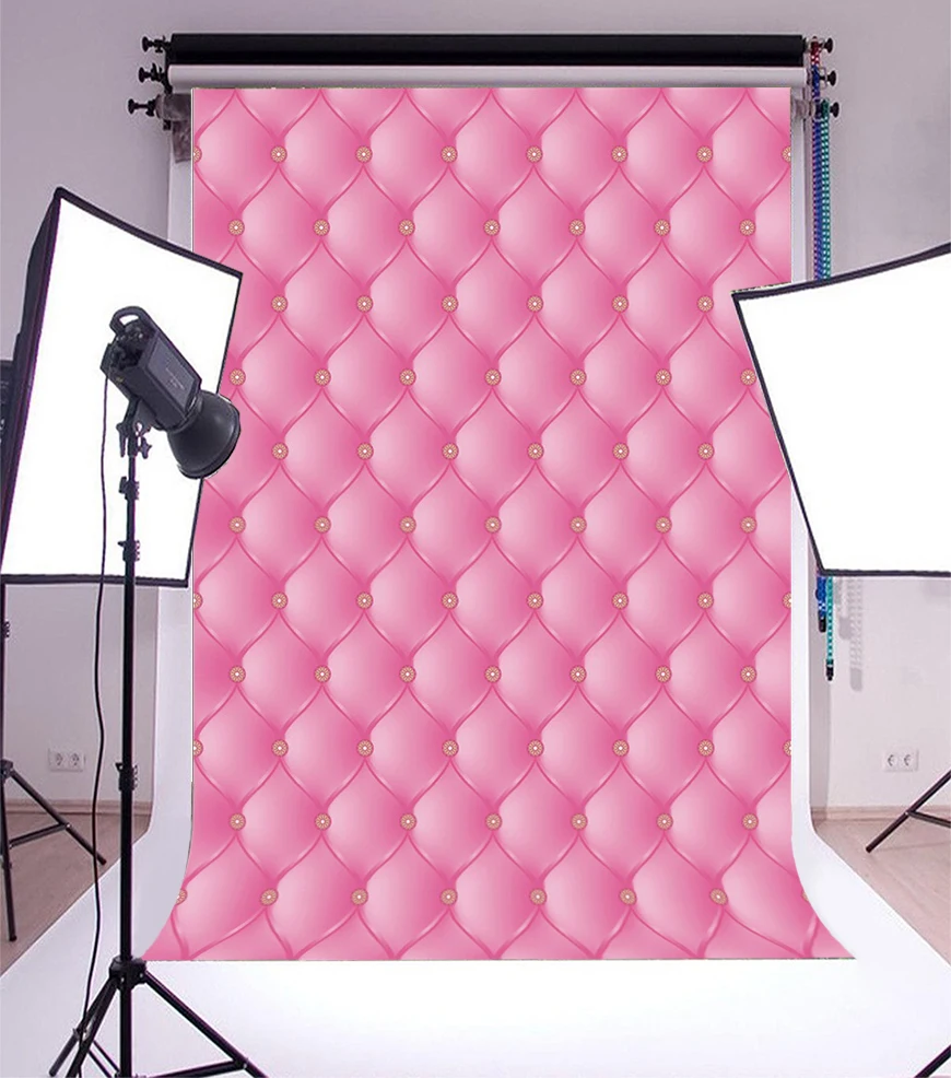 Laeacco Leather Pattern Diamonds Luxury Headboard Photography Backgrounds Customized Photographic Backdrops For Photo Studio