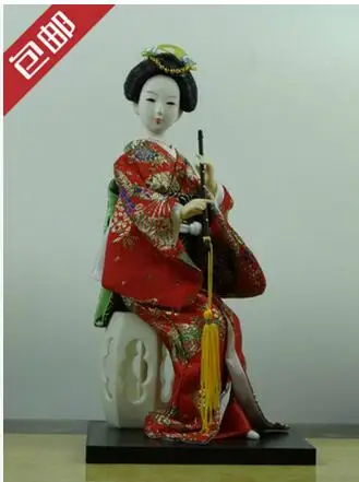 12*30 см Восточный японский шелк мебель кимоно Кабуки Гейша кукла парча кимоно Кабуки Гейша кукла фигура украшение дома - Цвет: 30