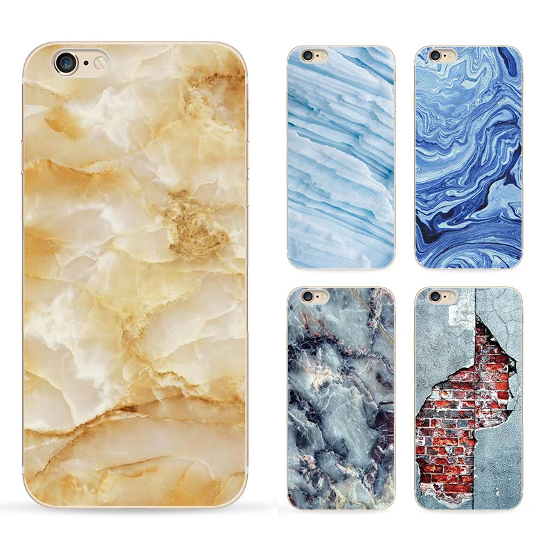 

phone shell marble painted phone shell relief soft shell TPU creative art mobile phone sets
