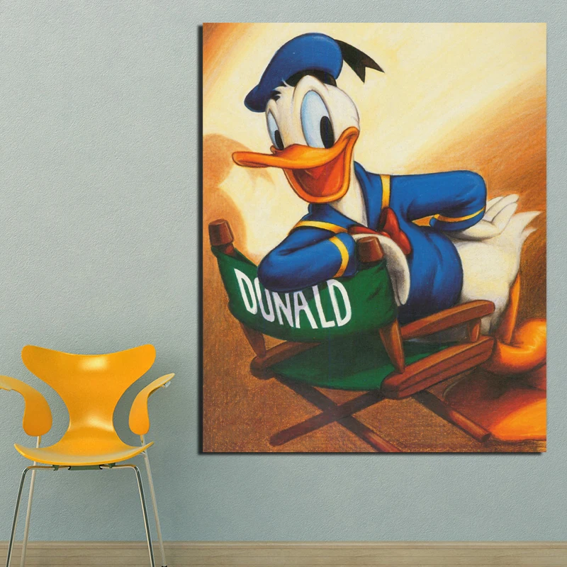 

Happy Birthday Donald Duck Wall Art Canvas Painting Posters Prints Modern Painting Wall Pictures For Living Room Home Decoration