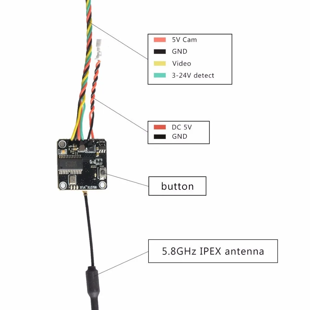 Встроенный передатчик OSD AKK FX5 5 8 ГГц 40 каналов 25 МВт/100 мВт/200 мВт для гоночного
