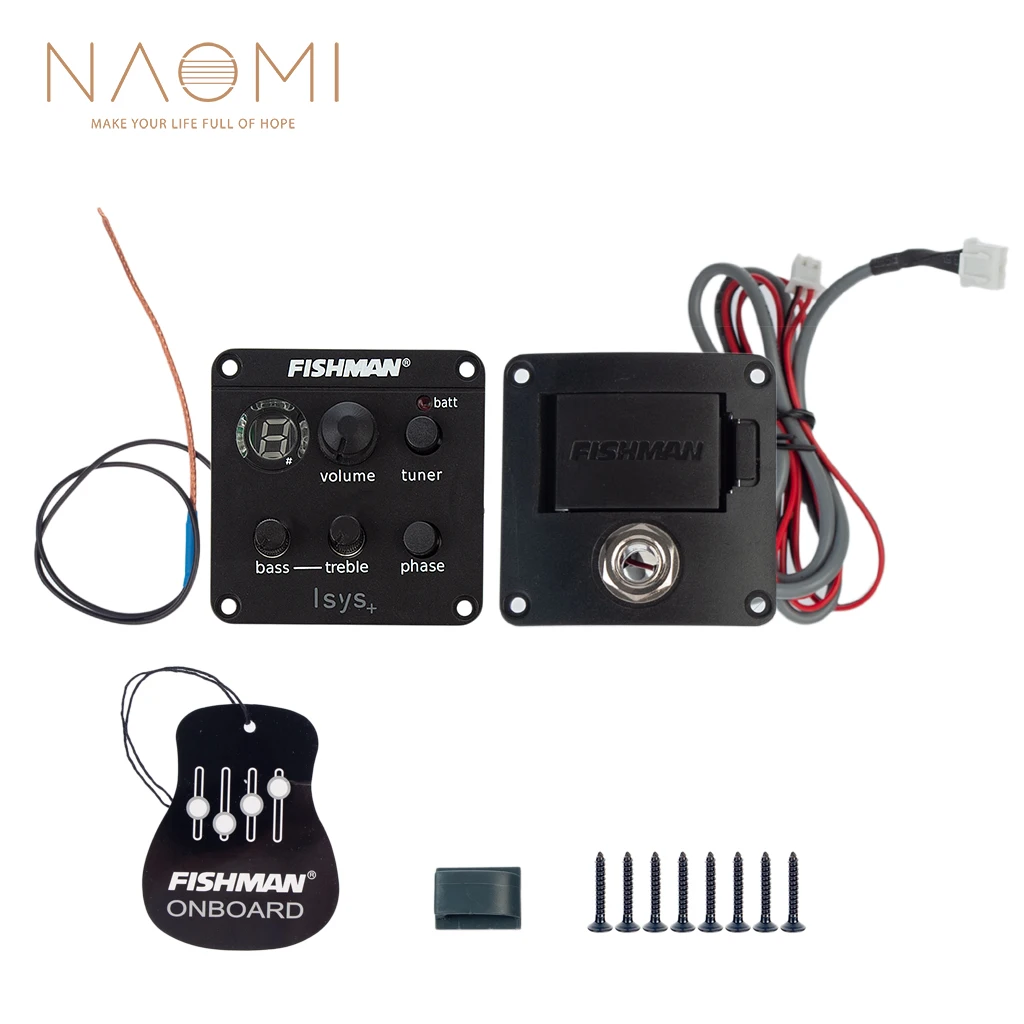

NAOMI Fishman ISYS + EQ Acoustic Guitar Pick-Up Clip on Sound Hole Pick Up Onboard Preamps EQ Tuner